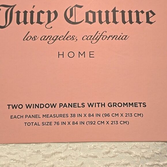 Juicy Couture Home Textured Two Window Panels w/Grommets - Picture 4 of 6